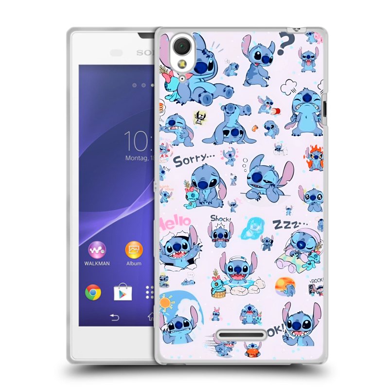 Силиконовый чехол на Sony Xperia T3 с принтом Лило и Стич Силиконовый чехол на Sony Xperia T3 с принтом Лило и Стич