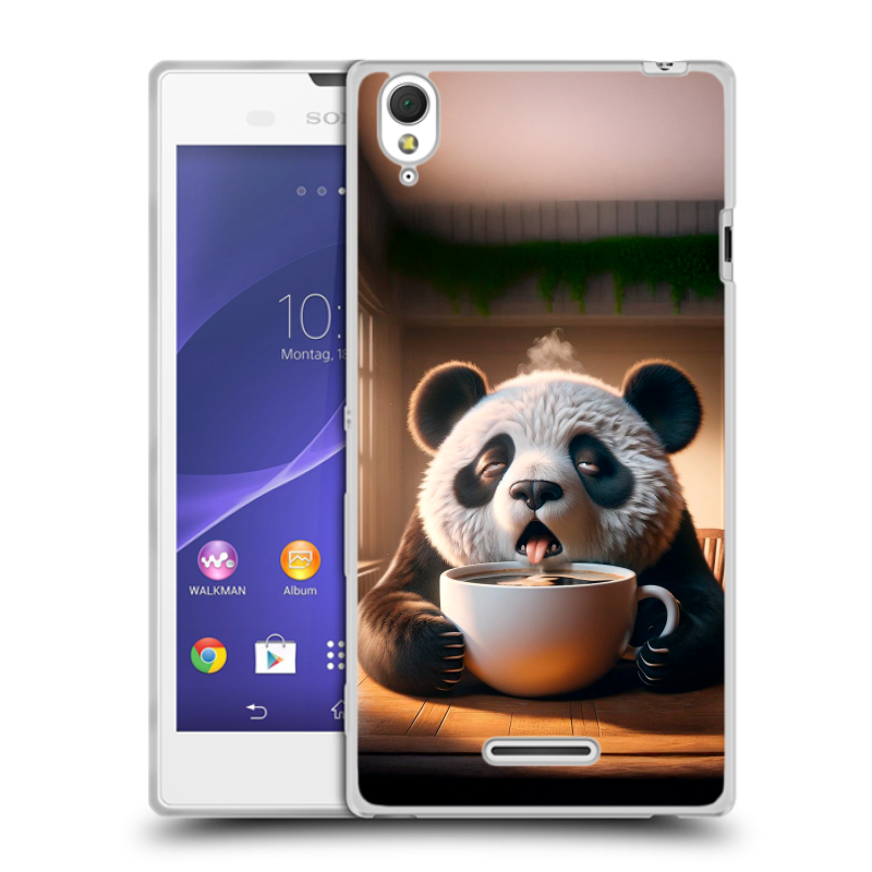 Силиконовый чехол на Sony Xperia T3 с принтом смешная панда Силиконовый чехол на Sony Xperia T3 с принтом смешная панда