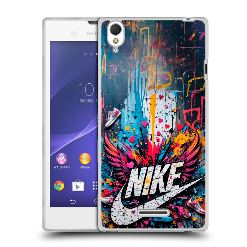 Силиконовый чехол на Sony Xperia T3 с принтом Nike Найк Силиконовый чехол на Sony Xperia T3 с принтом Nike Найк