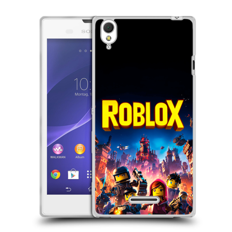 Силиконовый чехол на Sony Xperia T3 с принтом Roblox Роблокс Силиконовый чехол на Sony Xperia T3 с принтом Roblox Роблокс