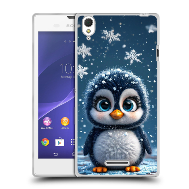Силиконовый чехол на Sony Xperia T3 с принтом Новый год Силиконовый чехол на Sony Xperia T3 с принтом Новый год
