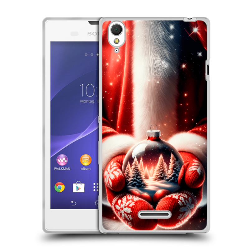 Силиконовый чехол на Sony Xperia T3 с принтом Новый год Силиконовый чехол на Sony Xperia T3 с принтом Новый год