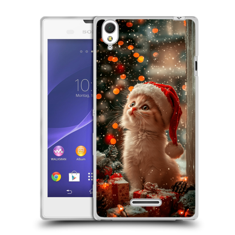 Силиконовый чехол на Sony Xperia T3 с принтом Новый год Силиконовый чехол на Sony Xperia T3 с принтом Новый год