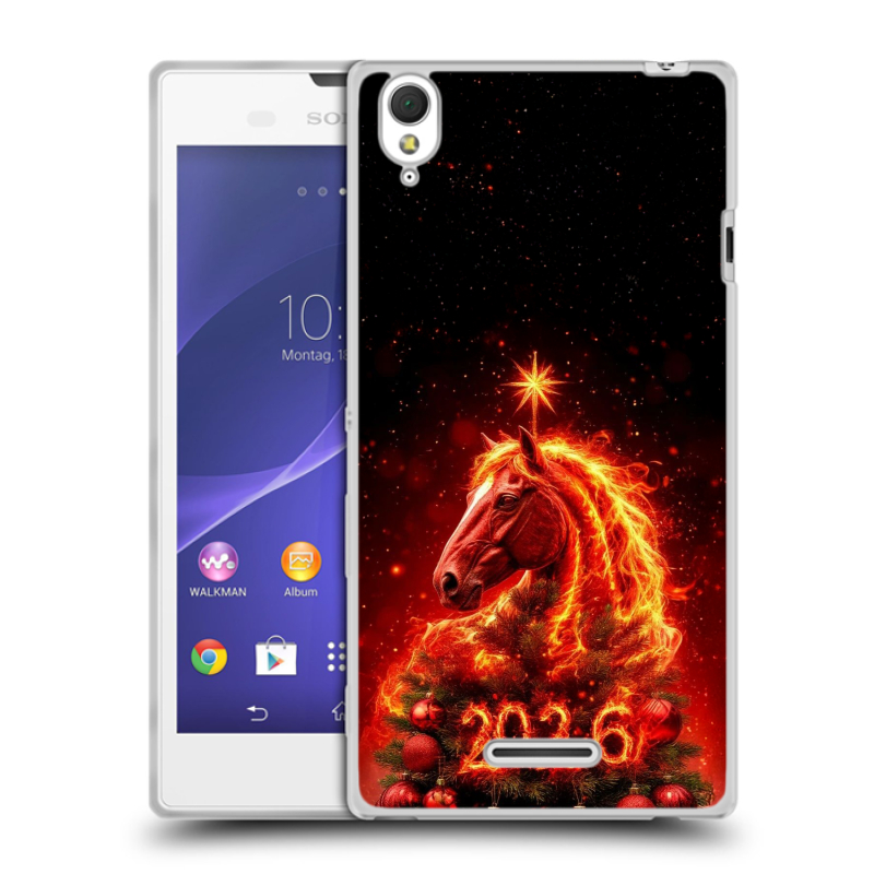 Силиконовый чехол на Sony Xperia T3 с принтом Новый год Силиконовый чехол на Sony Xperia T3 с принтом Новый год