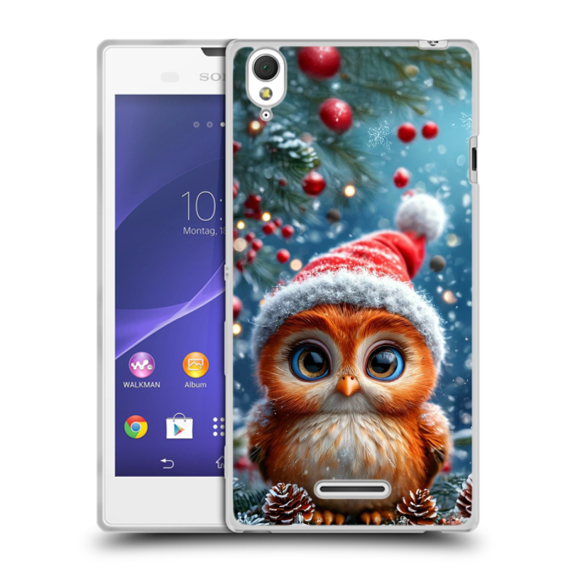 Силиконовый чехол на Sony Xperia T3 с принтом Новый год Силиконовый чехол на Sony Xperia T3 с принтом Новый год
