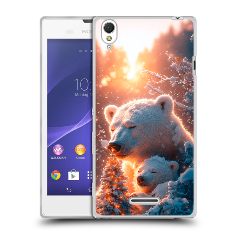Силиконовый чехол на Sony Xperia T3 с принтом Новый год Силиконовый чехол на Sony Xperia T3 с принтом Новый год
