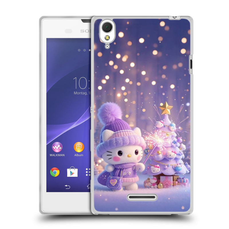 Силиконовый чехол на Sony Xperia T3 с принтом Новый год Силиконовый чехол на Sony Xperia T3 с принтом Новый год