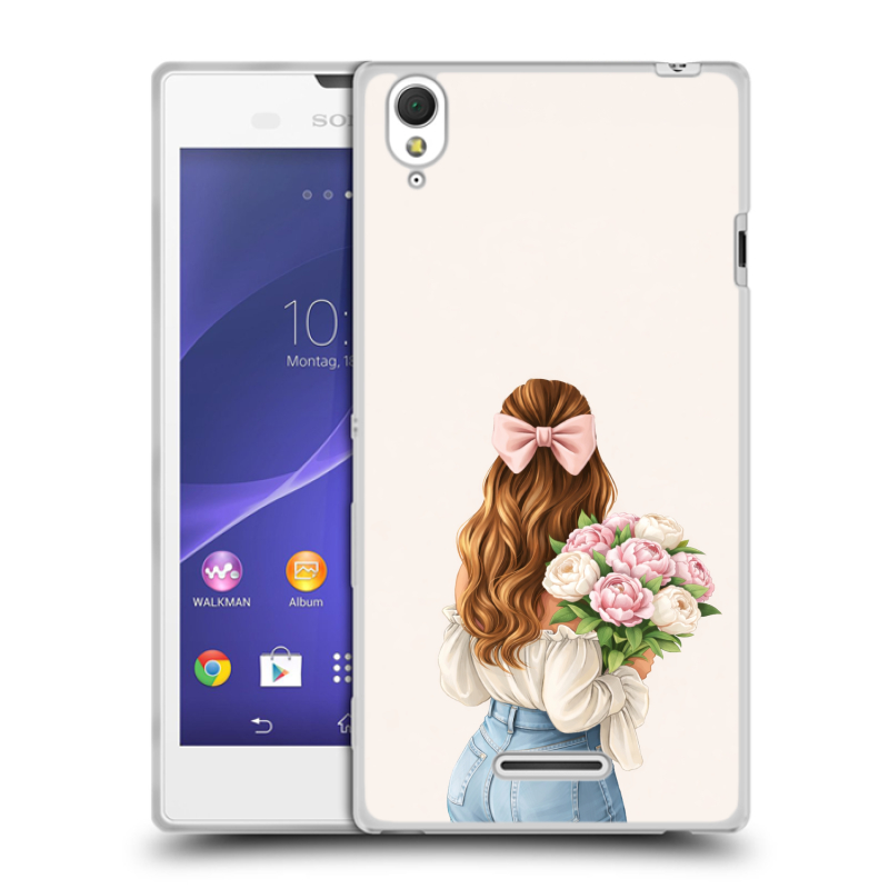 Силиконовый чехол на Sony Xperia T3 с принтом женский Силиконовый чехол на Sony Xperia T3 с принтом женский