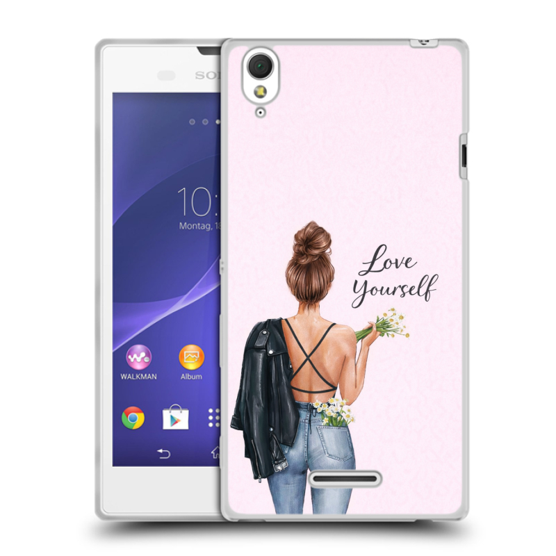 Силиконовый чехол на Sony Xperia T3 с принтом женский Силиконовый чехол на Sony Xperia T3 с принтом женский