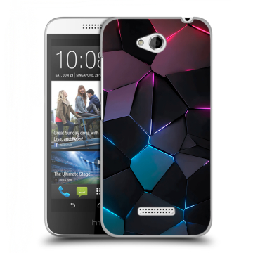 Силиконовый чехол на HTC Desire 616 с принтом Геометрия неона Силиконовый чехол на HTC Desire 616 с принтом Геометрия неона