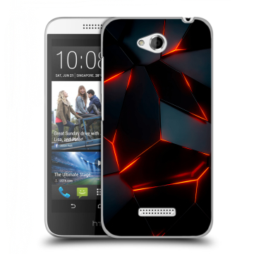 Силиконовый чехол на HTC Desire 616 с принтом Яркие абстракции