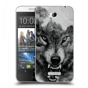 Силиконовый чехол на HTC Desire 616 с принтом Волк