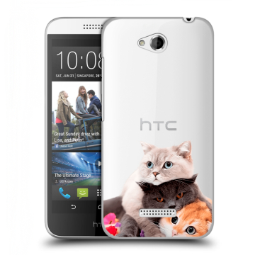 Силиконовый чехол на HTC Desire 616 с принтом Кошки Силиконовый чехол на HTC Desire 616 с принтом Кошки