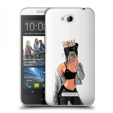 Силиконовый чехол на HTC Desire 616 с принтом Женские принты