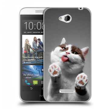 Силиконовый чехол на HTC Desire 616 с принтом Коты Силиконовый чехол на HTC Desire 616 с принтом Коты