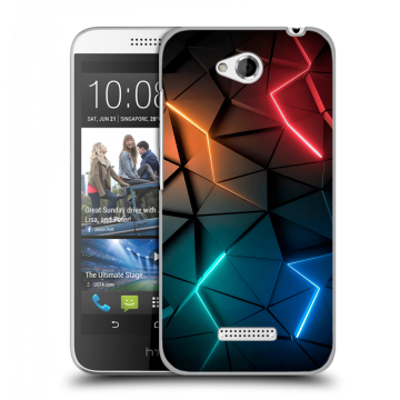 Силиконовый чехол на HTC Desire 616 с принтом Абстракция неон Силиконовый чехол на HTC Desire 616 с принтом Абстракция неон