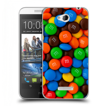 Силиконовый чехол на HTC Desire 616 с принтом Конфеты