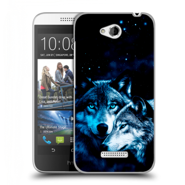 Силиконовый чехол на HTC Desire 616 с принтом Волки Силиконовый чехол на HTC Desire 616 с принтом Волки