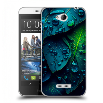 Силиконовый чехол на HTC Desire 616 с принтом Листья