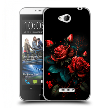 Силиконовый чехол на HTC Desire 616 с принтом Розы красные