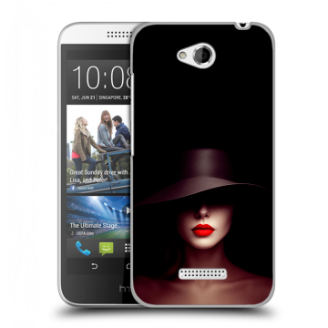 Силиконовый чехол на HTC Desire 616 с принтом Девушка в шляпе Силиконовый чехол на HTC Desire 616 с принтом Девушка в шляпе