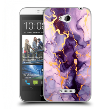 Силиконовый чехол на HTC Desire 616 с принтом Мрамор
