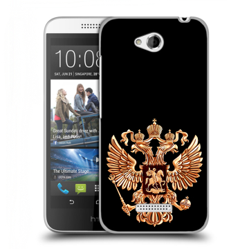 Силиконовый чехол на HTC Desire 616 с принтом Герб России золотой Силиконовый чехол на HTC Desire 616 с принтом Герб России золотой