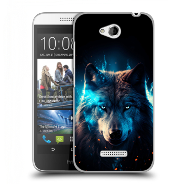 Силиконовый чехол на HTC Desire 616 с принтом Волк ночной Силиконовый чехол на HTC Desire 616 с принтом Волк ночной