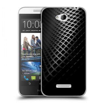 Силиконовый чехол на HTC Desire 616 с принтом Текстура металла