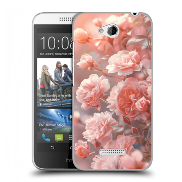 Силиконовый чехол на HTC Desire 616 с принтом Розовые розы