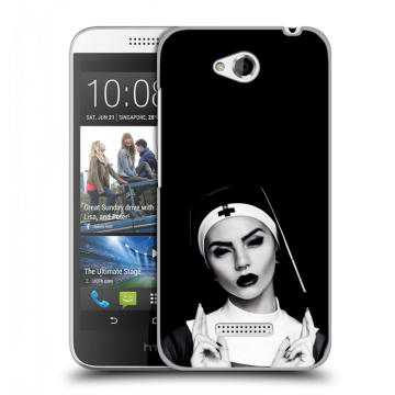 Силиконовый чехол на HTC Desire 616 с принтом монашка