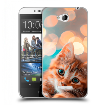 Силиконовый чехол на HTC Desire 616 с принтом котик