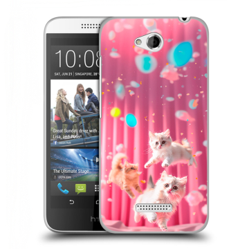 Силиконовый чехол на HTC Desire 616 с принтом милые котики