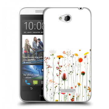 Силиконовый чехол на HTC Desire 616 с принтом цветы