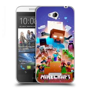 Силиконовый чехол на HTC Desire 616 с принтом Майнкрафт Minecraft Силиконовый чехол на HTC Desire 616 с принтом Майнкрафт Minecraft