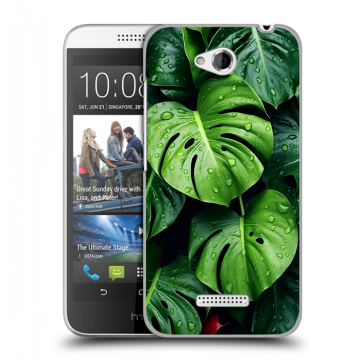Силиконовый чехол на HTC Desire 616 с принтом Листья