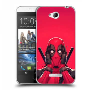 Силиконовый чехол на HTC Desire 616 с принтом Дедпул Deadpool