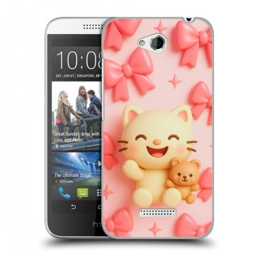 Силиконовый чехол на HTC Desire 616 с принтом для девочек
