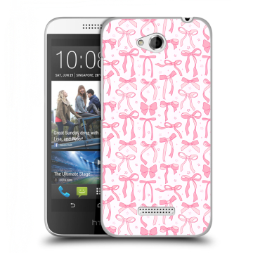 Силиконовый чехол на HTC Desire 616 с принтом Розовые бантики