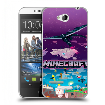 Силиконовый чехол на HTC Desire 616 с принтом Майнкрафт Minecraft Силиконовый чехол на HTC Desire 616 с принтом Майнкрафт Minecraft