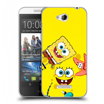 Силиконовый чехол на HTC Desire 616 с принтом Спанч боб Спанчбоб