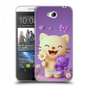 Силиконовый чехол на HTC Desire 616 с принтом для девочек