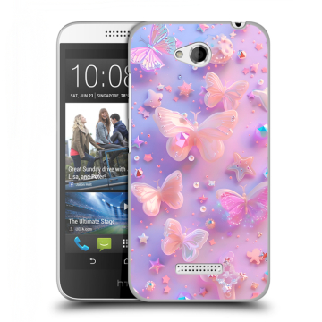 Силиконовый чехол на HTC Desire 616 с принтом Бабочки Силиконовый чехол на HTC Desire 616 с принтом Бабочки