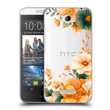 Силиконовый чехол на HTC Desire 616 с принтом Цветы принт Силиконовый чехол на HTC Desire 616 с принтом Цветы принт