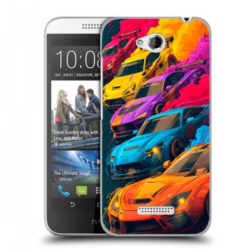 Силиконовый чехол на HTC Desire 616 с принтом Тачки Силиконовый чехол на HTC Desire 616 с принтом Тачки