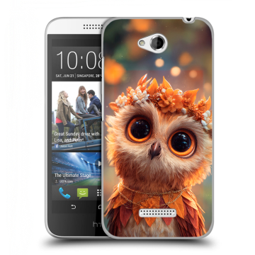 Силиконовый чехол на HTC Desire 616 с принтом Милая сова