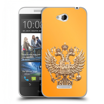 Силиконовый чехол на HTC Desire 616 с принтом Герб Флаг России
