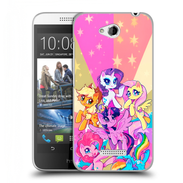 Силиконовый чехол на HTC Desire 616 с принтом My little pony Дружба чудо