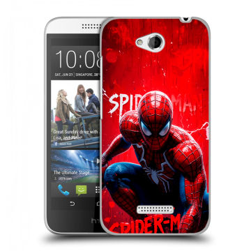 Силиконовый чехол на HTC Desire 616 с принтом Spiderman Человек паук Силиконовый чехол на HTC Desire 616 с принтом Spiderman Человек паук