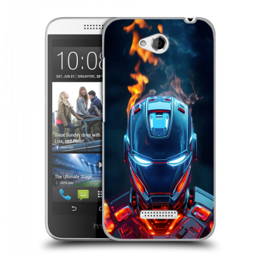 Силиконовый чехол на HTC Desire 616 с принтом IronMan Железный человек